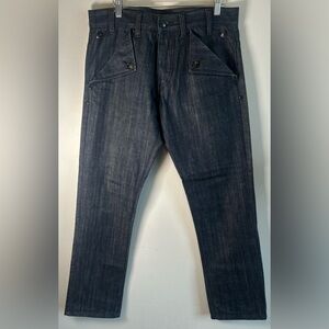 Orisue Mens Jeans Classic Fit Dark Wash Sz 32X31 Button Pocket & Fly Design RARE